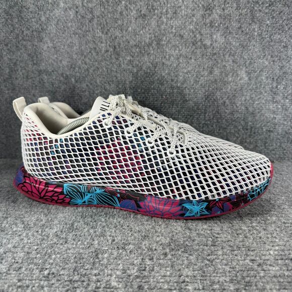 Nobull Mesh Runner Mens 12 Shoes White Floral Succulent Running Training Sneaker - Picture 1 of 11